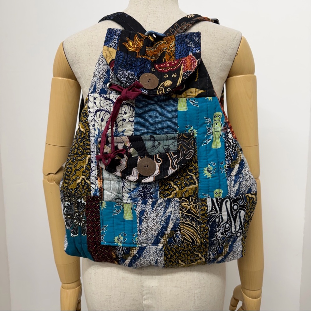 Handmade Cotton Patchwork Hippy Bohemian Unique Adjustable Backpack